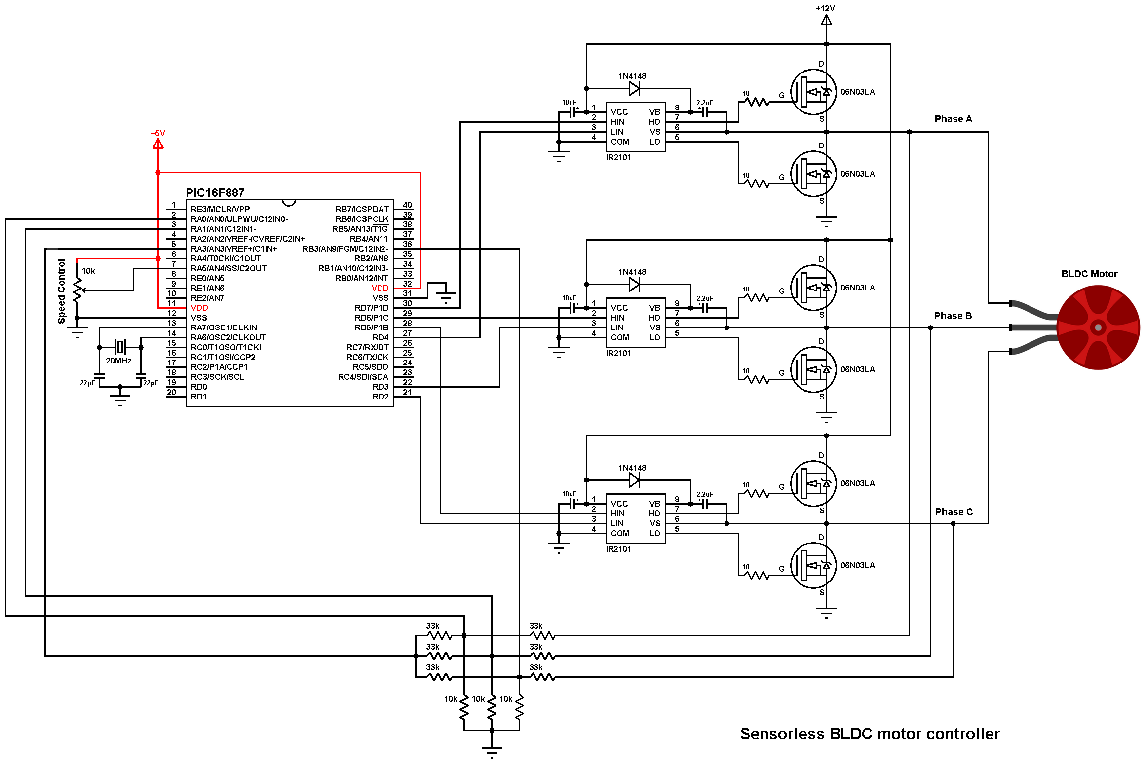 Brushless Dc Motor Controller Schematic