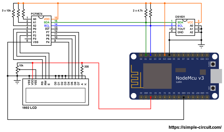 Interfacing NodeMCU With DS Sensor And I C LCD