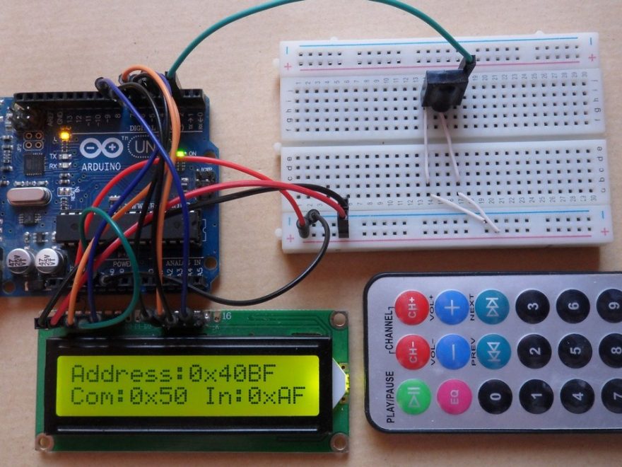 Arduino NEC remote control decoder circuit