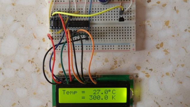PIC12F1822 LM335 temperature sensor circuit