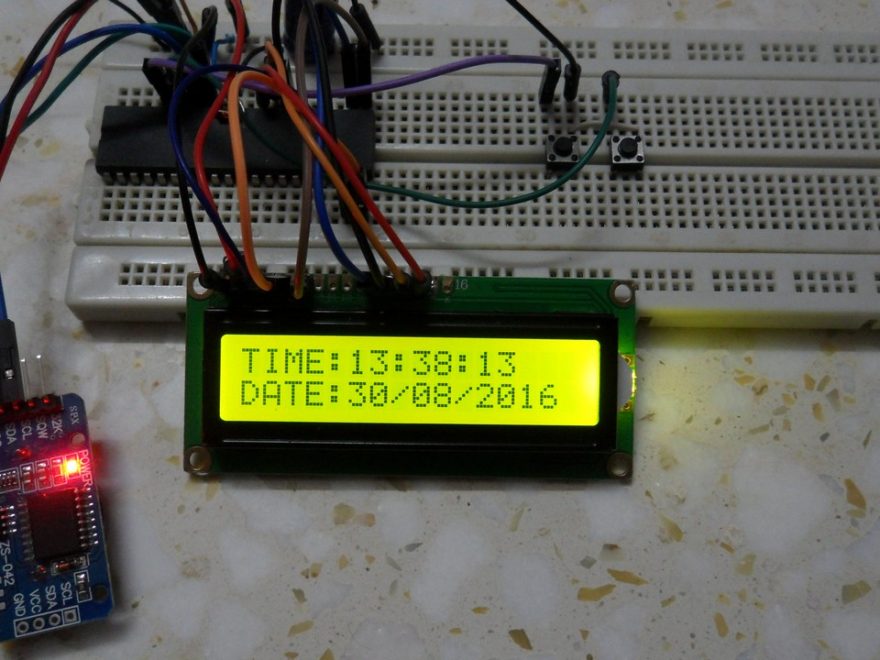 PIC18F4550 DS3231 RTC circuit