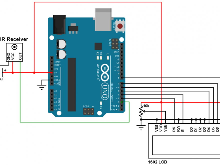 Arduino remote control decoder circuit