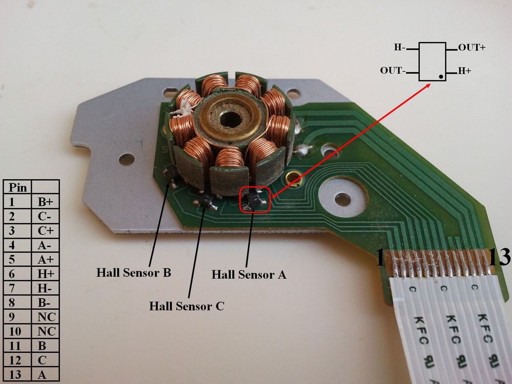 Sensored brushless DC motor control with Arduino Simple Circuit