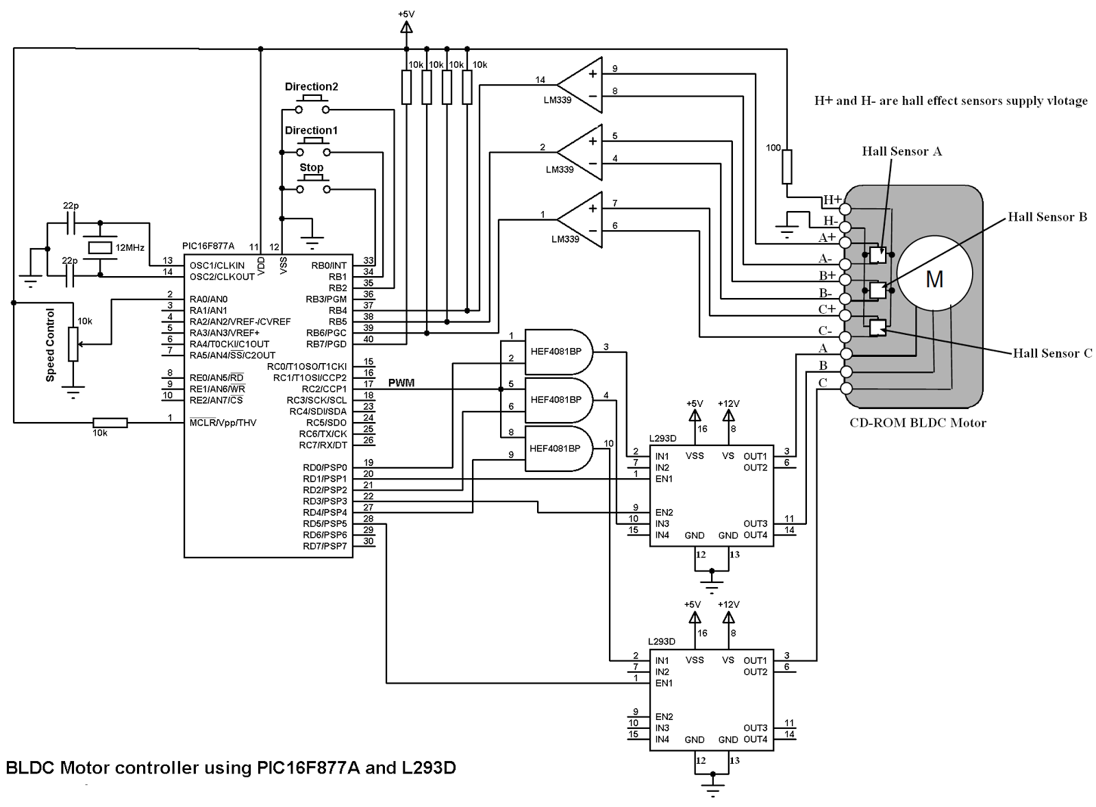 Brushless dc motor controller схема подключения