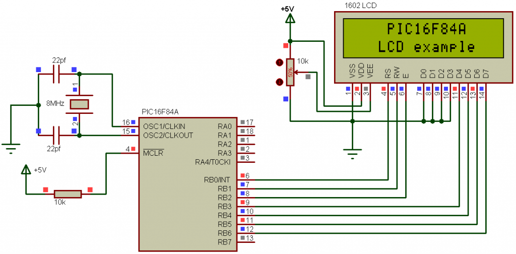 LCD interfacing with PIC16F84A using CCS PIC C compiler