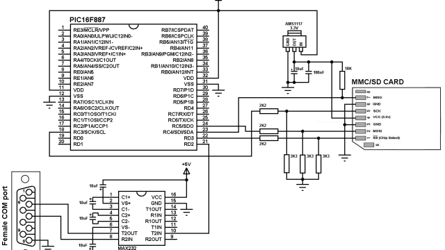 PIC16F887 MMC/SD card interfacing with voltage divider