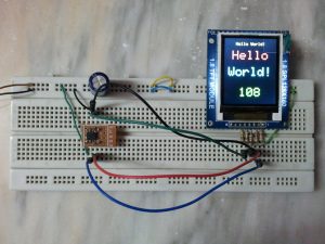PIC12F1822 ST7735 TFT display hardware circuit