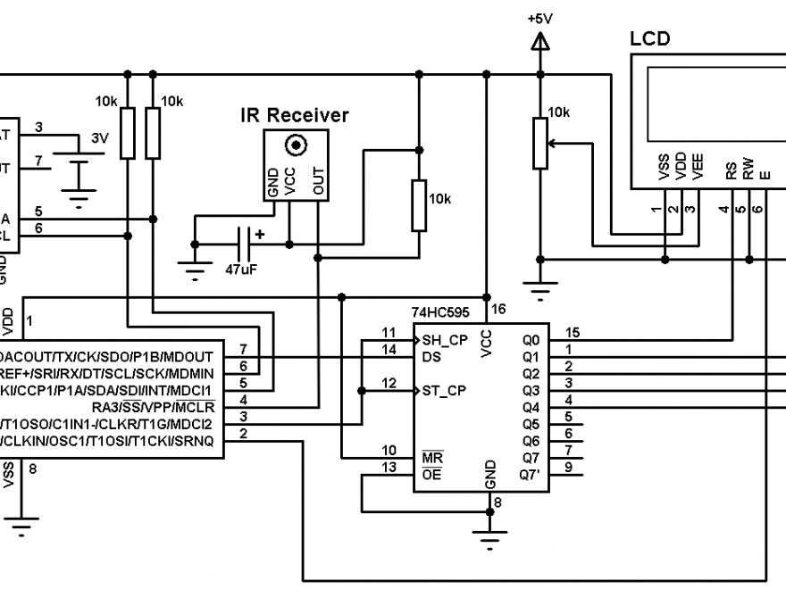 Remote controlled real time clock circuit