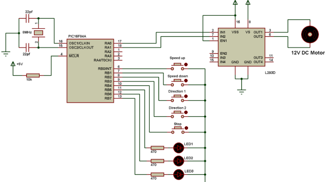 PIC16F84A Projects - Simple Circuit