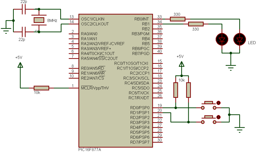 220V AC Lamp dimmer with PIC16F877A and TRIAC - Simple Circuit