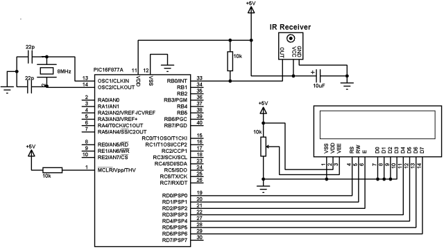 PIC16F877A Projects - Simple Circuit