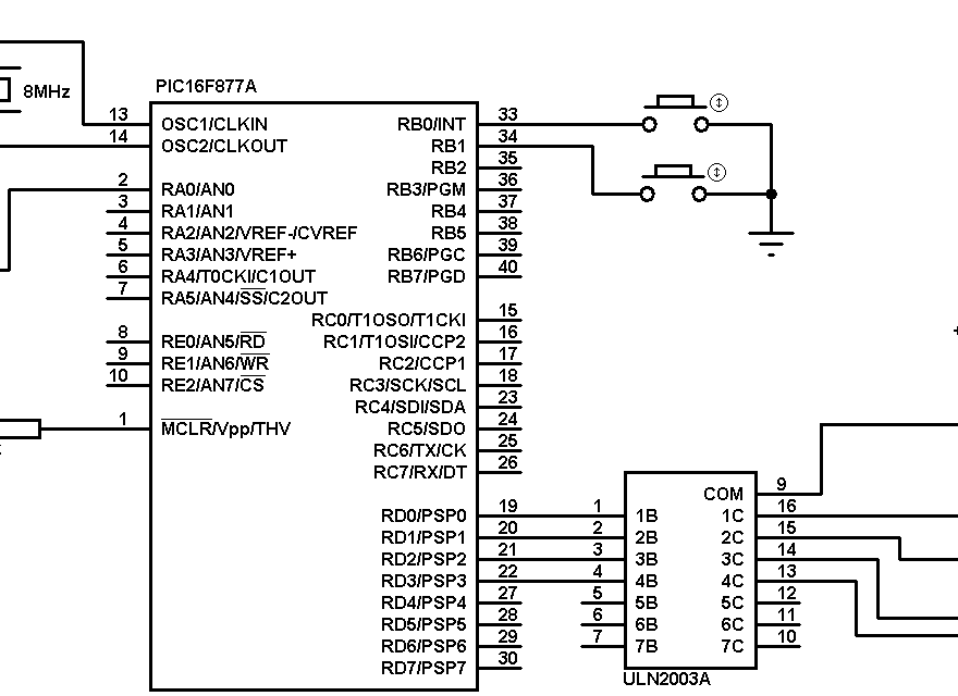 Pic16f877a i p схемы применения