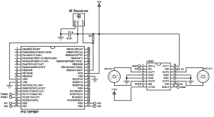 Two DC motors control from IR remote control - CCS C