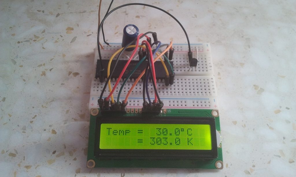 Interfacing PIC16F887 with LM335 temperature sensor - CCS C compiler