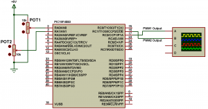 PIC18F4550 PWM standard example circuit