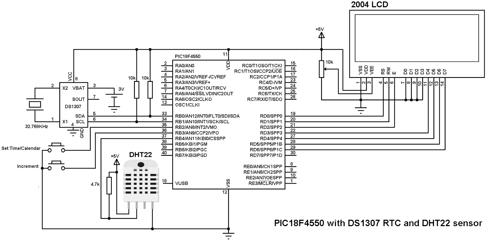 Схема подключения dht22