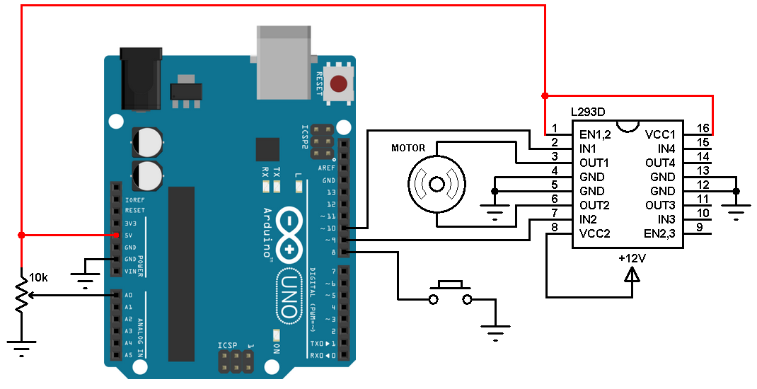 two dc motors arduino reverse