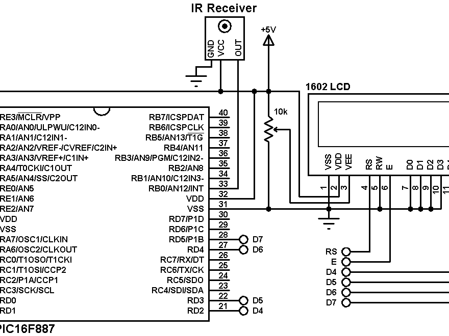 NEC remote control decoder circuit