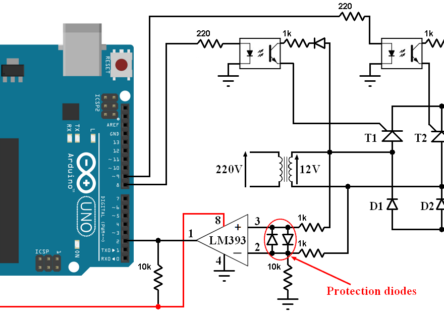 arduino program for single phase rectifier