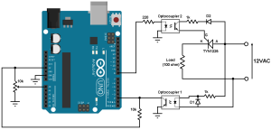 SCR control with Arduino - Half-wave controlled rectifier