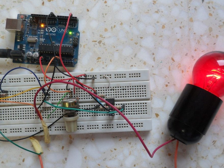 Arduino lamp brightness control