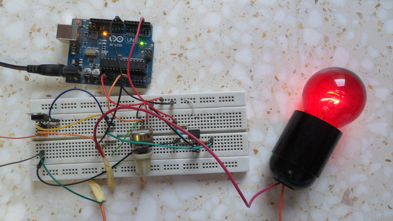 220V Light dimmer with Arduino - Lamp brightness control