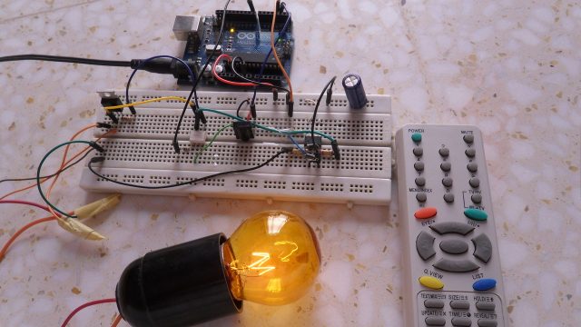 Arduino light dimmer with remote control