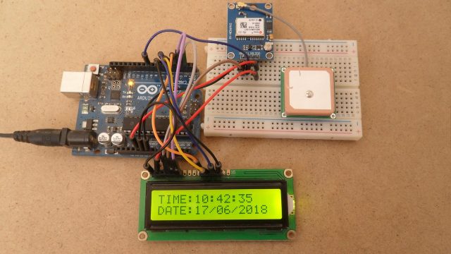 Arduino GPS clock with U-Blox NEO-6M GPS module