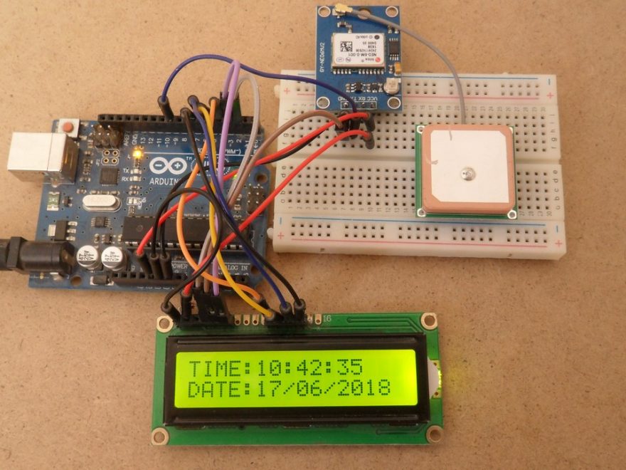 Arduino GPS clock with U-Blox NEO-6M GPS module
