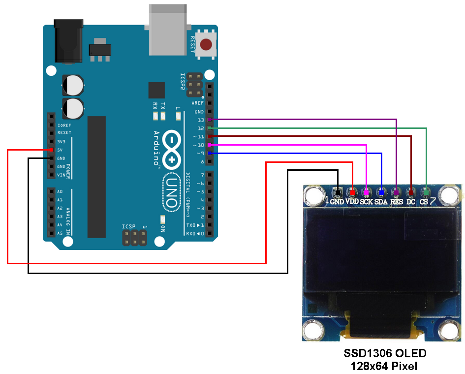 Ssd1306 схема включения