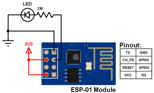 ESP8266 WiFi module programming with Arduino UNO board - Simple Circuit