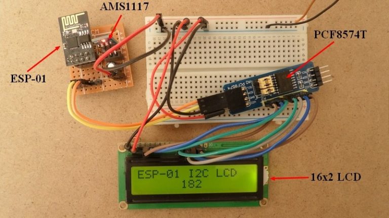 Interfacing ESP8266 ESP-01 module with I2C LCD - Simple Projects