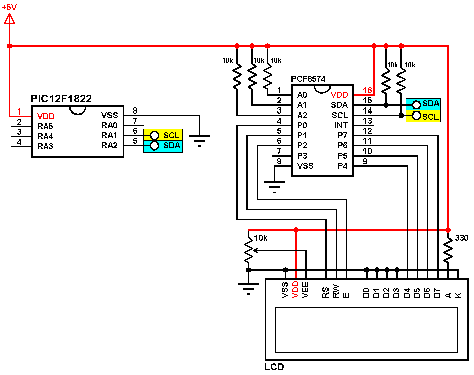 Lcd i2c схема