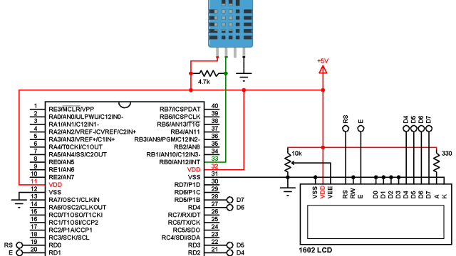 PIC microcontroller with DHT11 sensor and LCD - MPLAB XC8 DHT11
