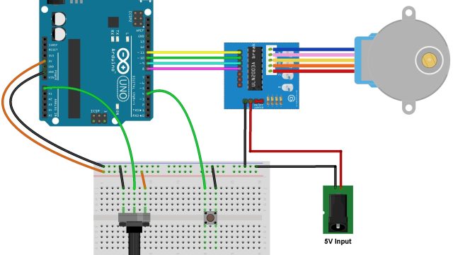 Arduino 28-BYJ48 unipolar stepper motor control circuit