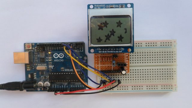 Arduino with Nokia 5110 (3310) LCD display