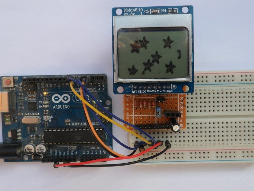Arduino with Nokia 5110 (3310) LCD display