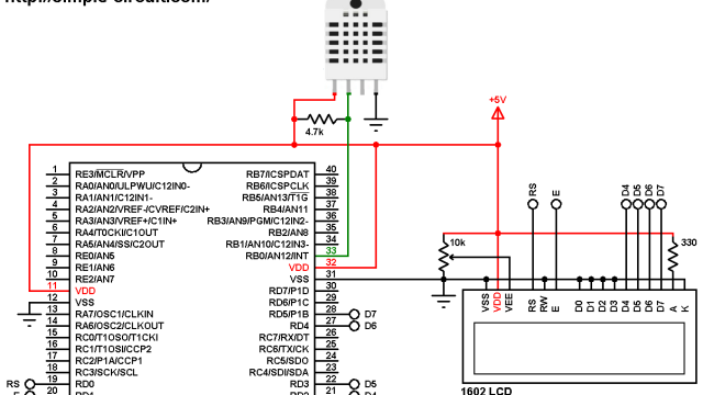 PIC microcontroller with DHT22 (AM2302) sensor and LCD - MPLAB XC8 DHT22