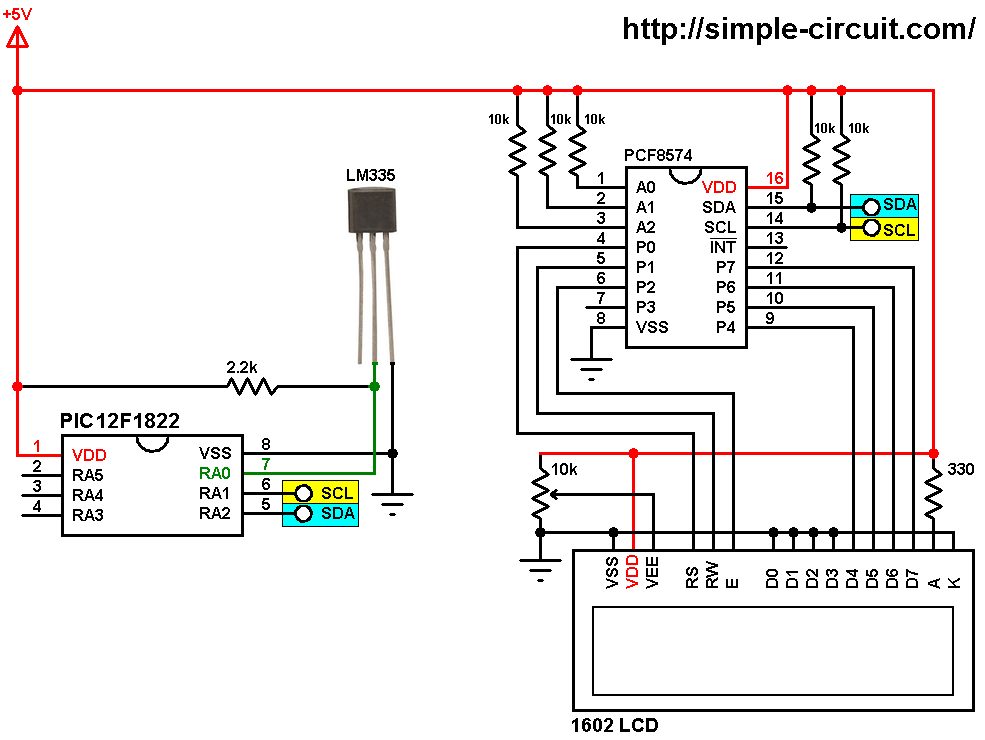 Pcf8566t схема подключения