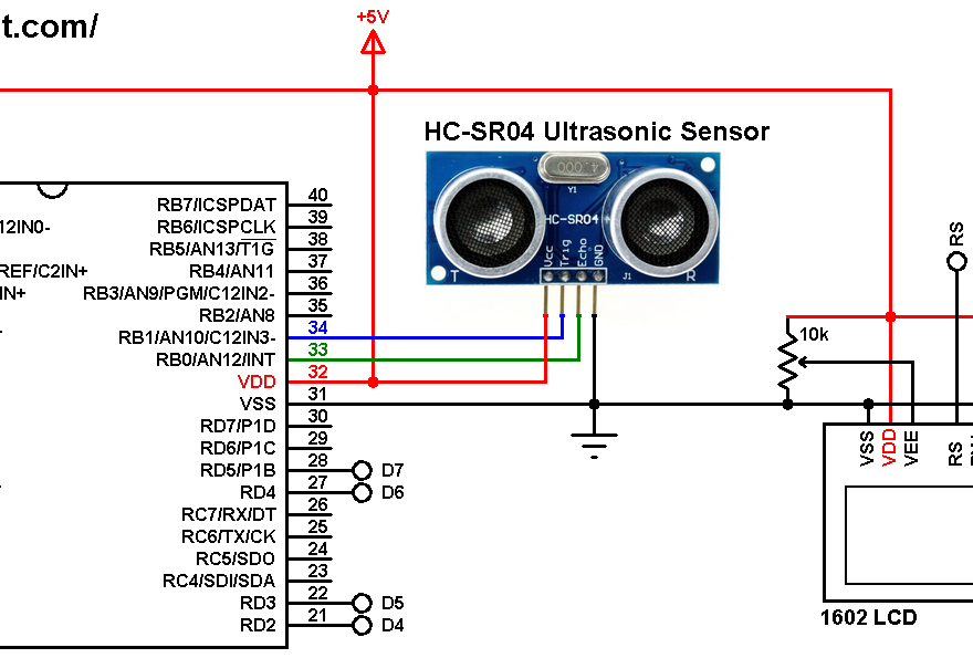 Hc sr04 схема принципиальная