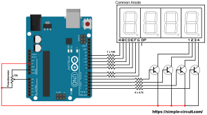 Print Arduino ADC values on 7-segment display