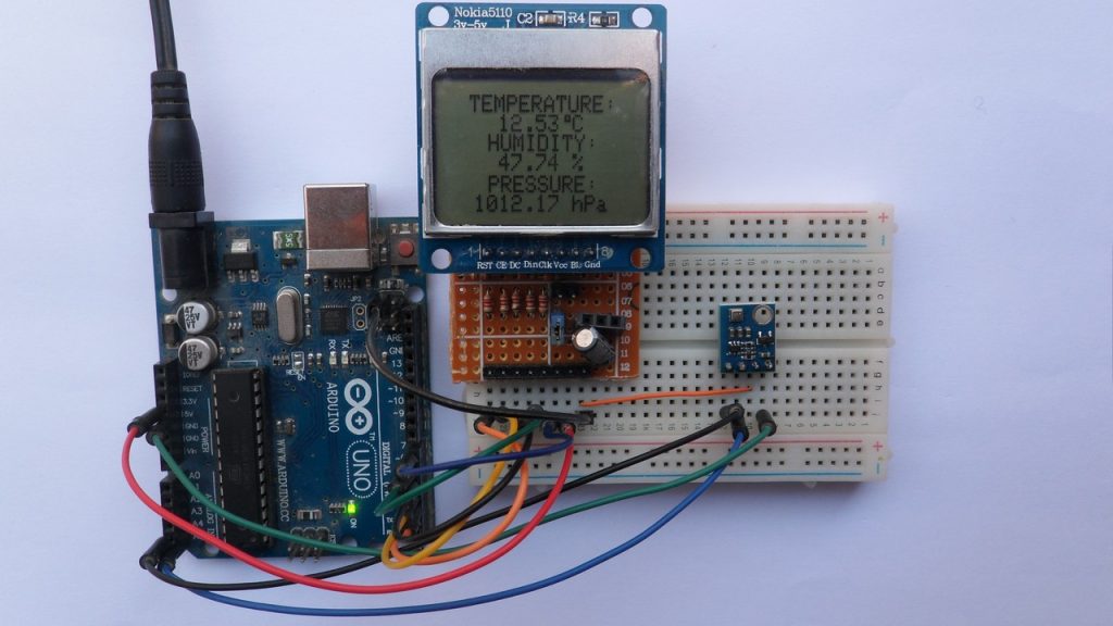 Arduino Weather Station With Bme280 Sensor And Nokia 5110 Lcd 5086