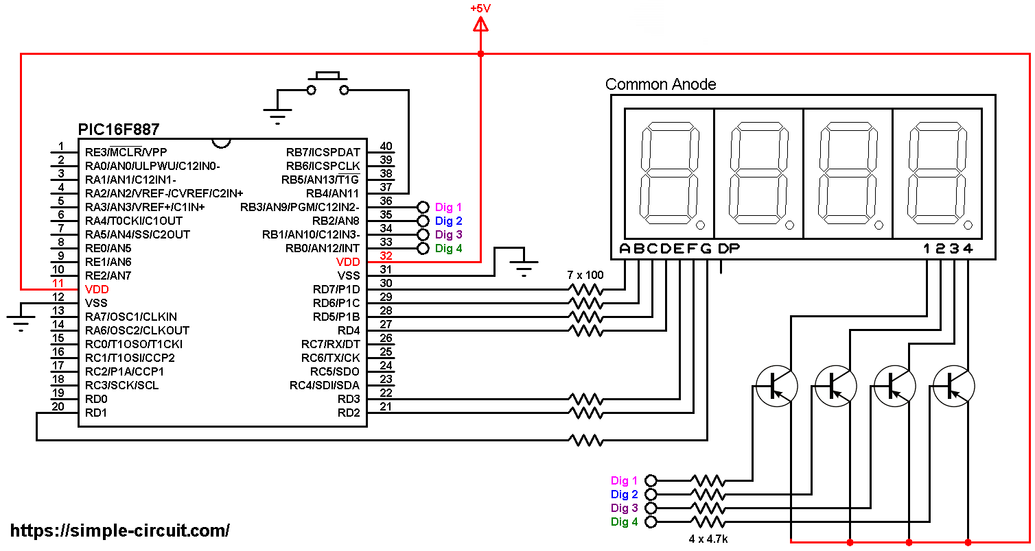 Interfacing PIC microcontroller with 7-segment display ...