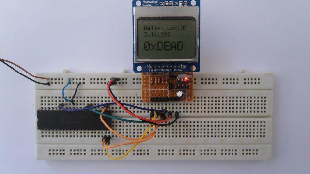 PIC18F4550 MCU with Nokia 5110 LCD