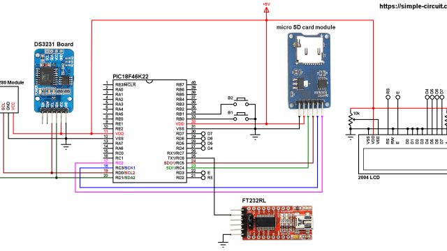 BME280 data logger with PIC18F46K22 and SD card