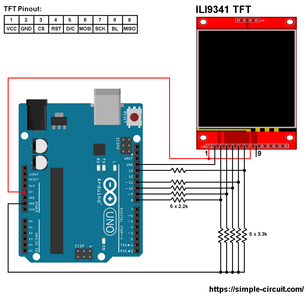 Interfacing Arduino With Ili9341 Color Tft Display 1261