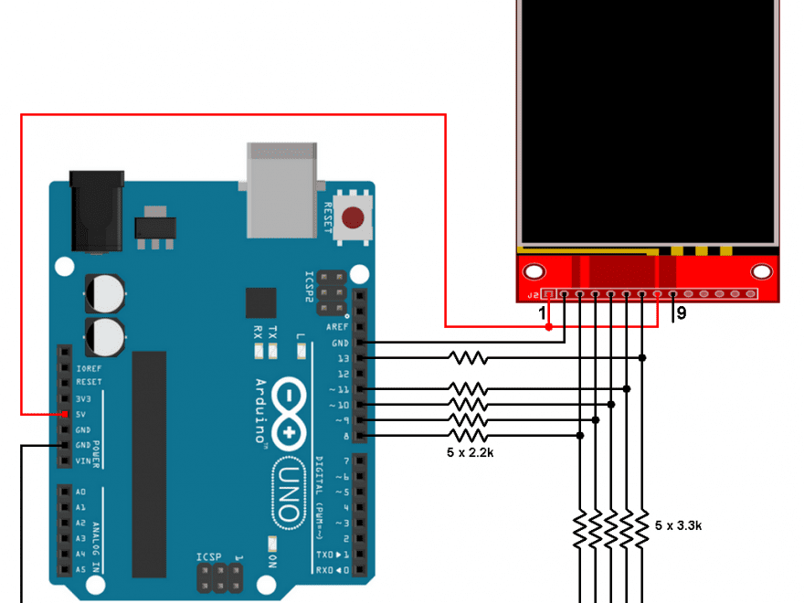 Ардуино дисплей схема
