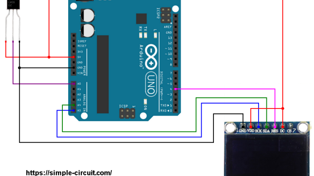 Arduino LM35 SSD1306 OLED temperature station