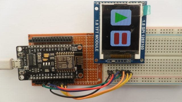 ESP8266 NodeMCU with ST7735S color TFT display