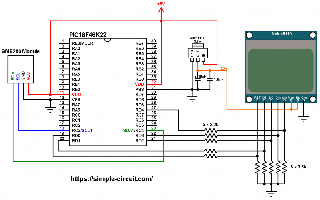 Pic Weather Station Using Bme280 Sensor And Nokia Lcd Mikroc Projects 8624